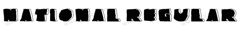 national regular字体转换